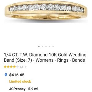 Last chance! .25ct diamond band 14kt gold